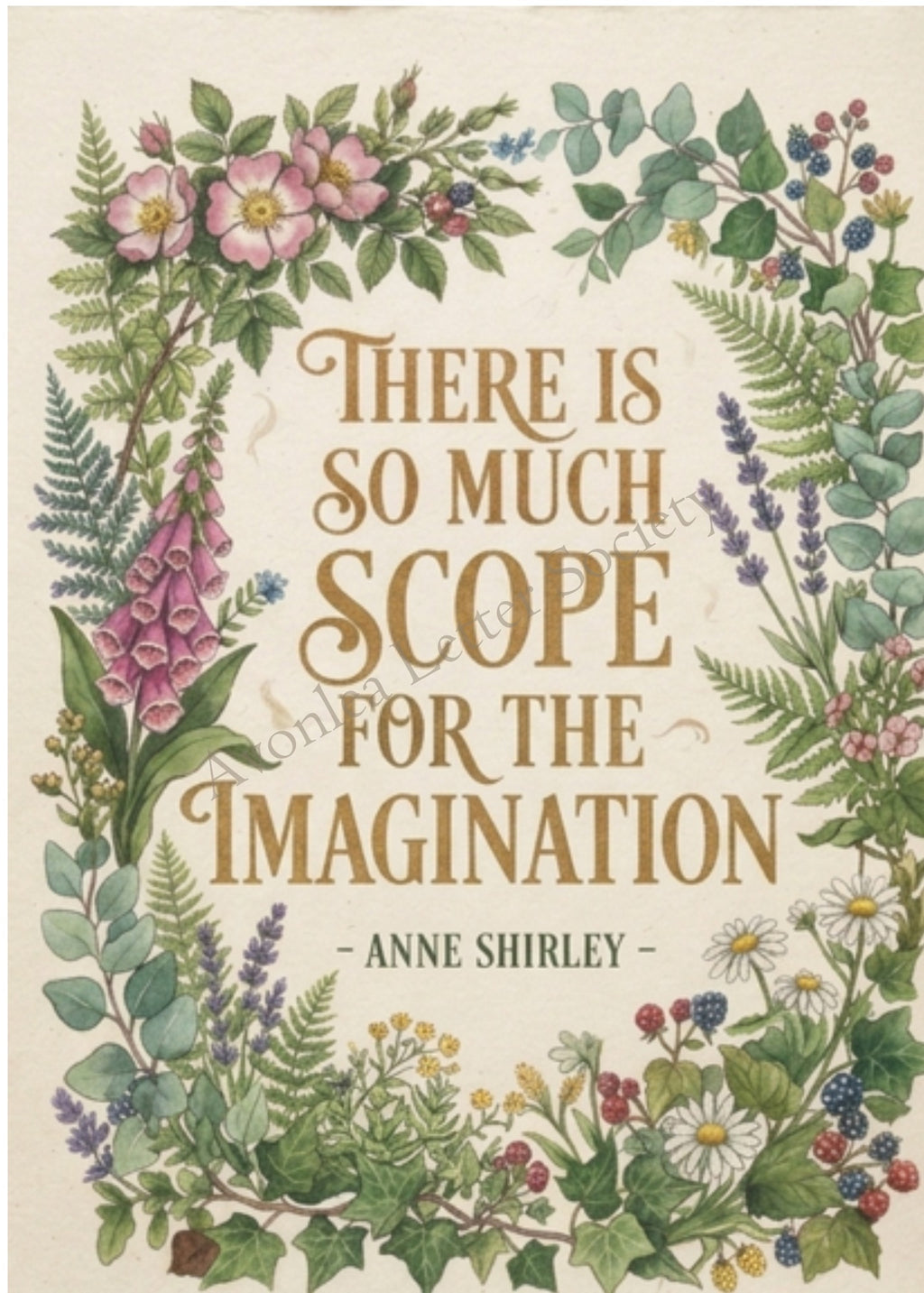 Avonlea Letter Society Anne Quotes Art 6 Print Bundle