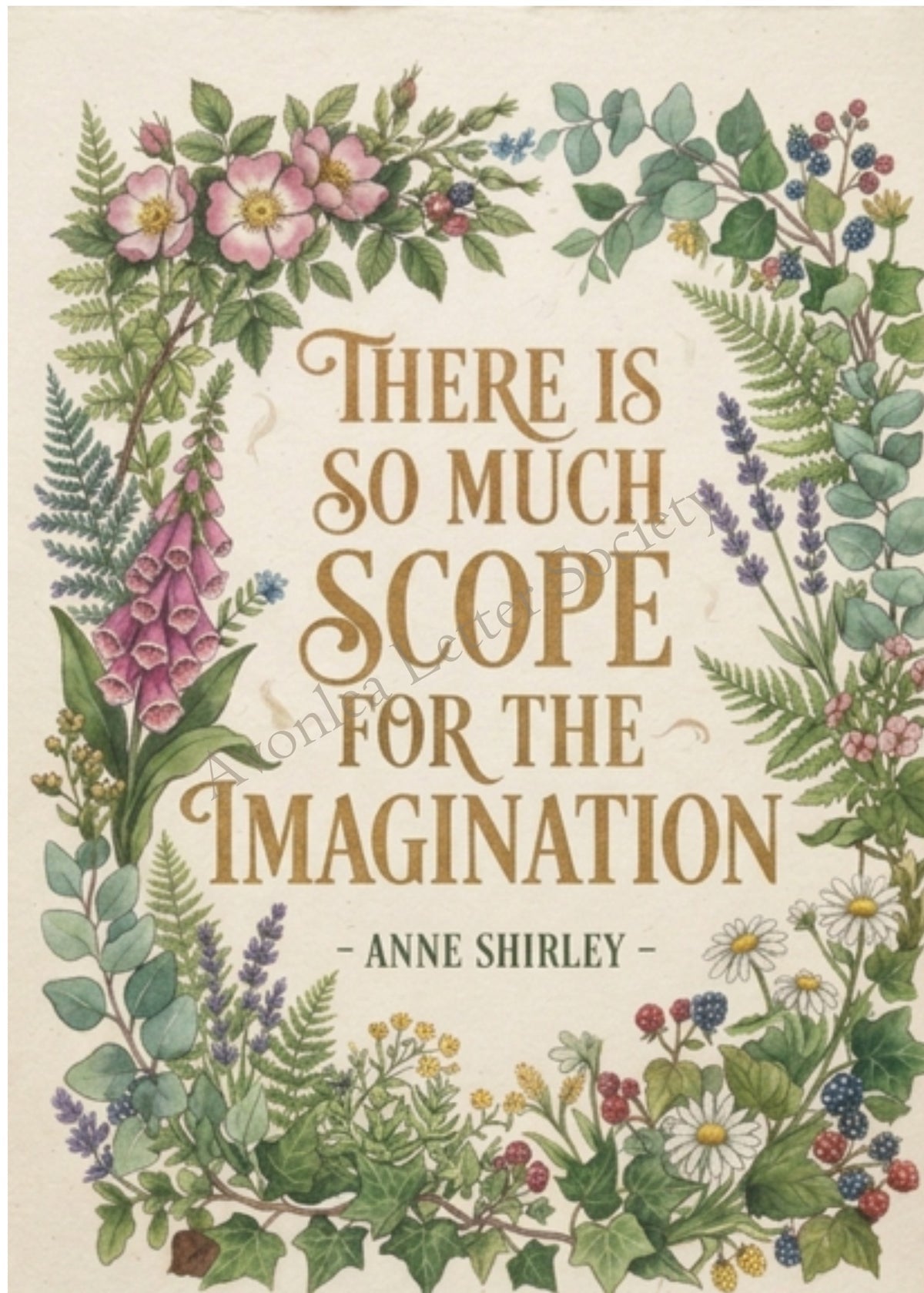 Avonlea Letter Society Anne Quotes Art 6 Print Bundle