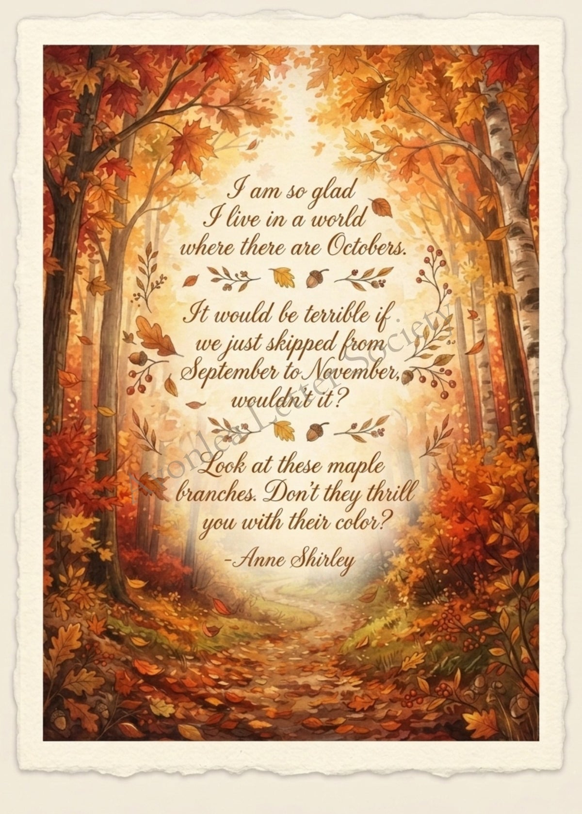 Avonlea Letter Society Anne Quotes Art 6 Print Bundle